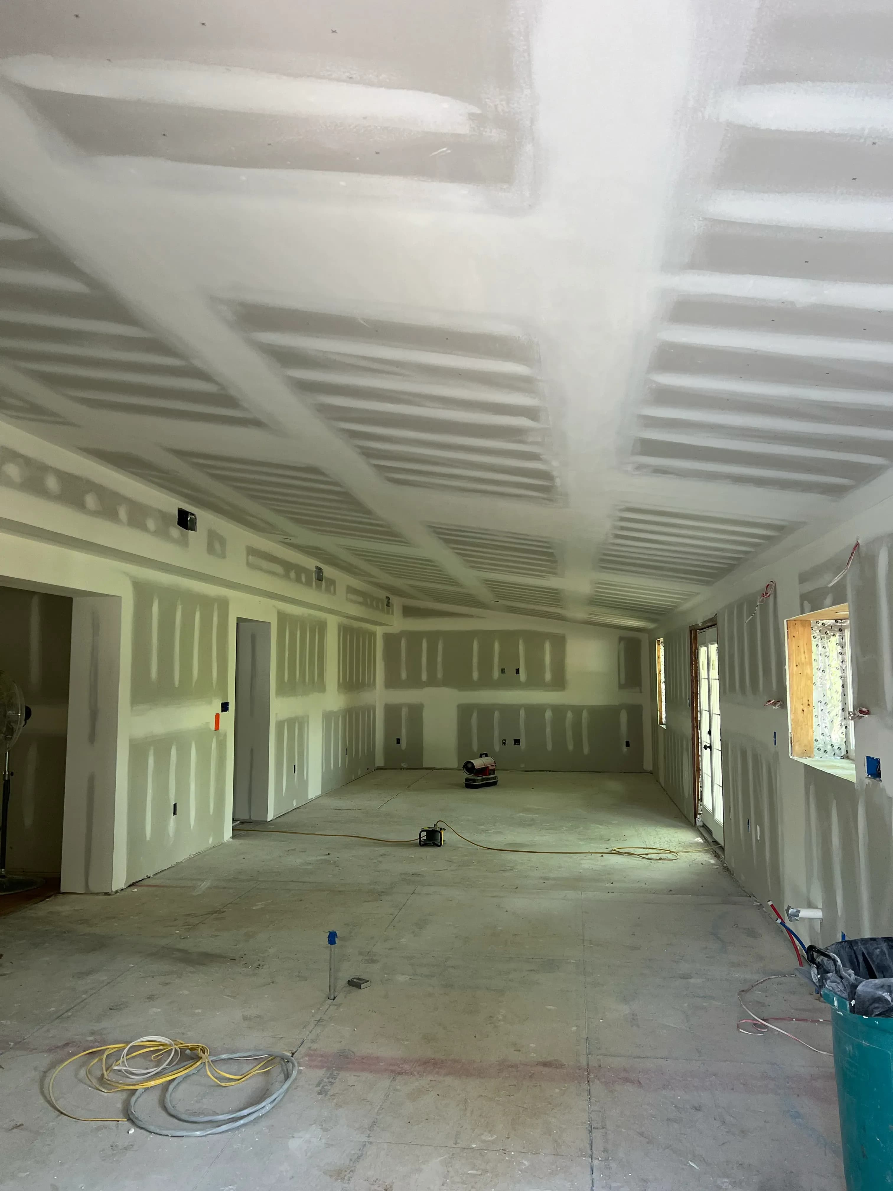 Smooth finished drywall and painted interior completed by Smooth Drywall Services
